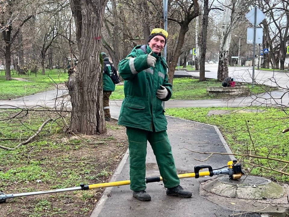 Продолжается регулярная работа по уходу за зелеными насаждениями Продолжается регулярная работа по уходу за зелеными насаждениями