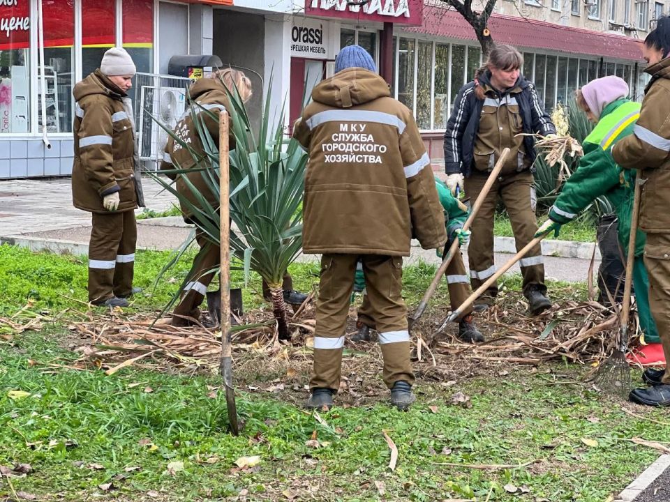 Продолжается регулярная работа по уходу за зелеными насаждениями Продолжается регулярная работа по уходу за зелеными насаждениями