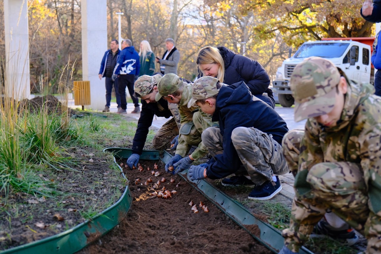 В Милютинском парке весной расцветут 5,5 тысяч тюльпанов