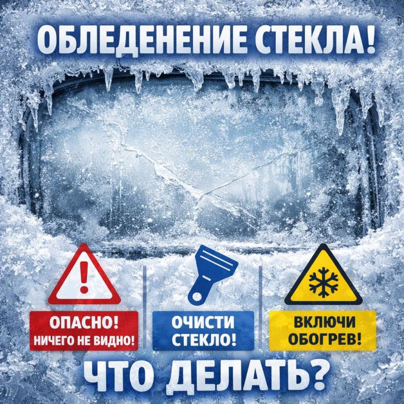 Что делать при оледенении стекла — рекомендации Госавтоинспекции Республики Крым