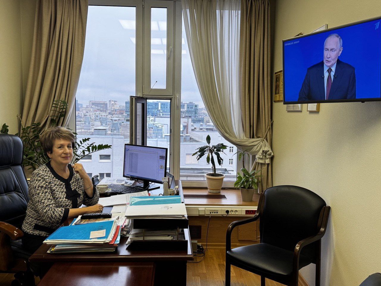 Екатерина Алтабаева: Присоединилась к прослушиванию прямой линии Президента Российской Федерации Владимира Владимировича Путина