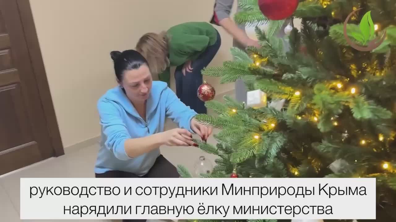 В духе экологичности и традиций: в Минприроды украсили новогоднюю ёлку
