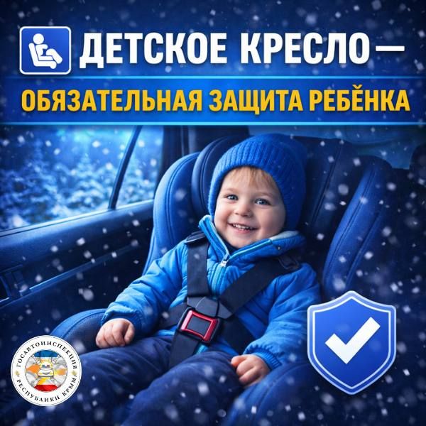 Детское кресло — обязательная защита ребёнка