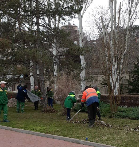 В Феодосии продолжаются работы по уборке зеленых зон и высадке молодых деревьев В Феодосии продолжаются работы по уборке зеленых зон и высадке молодых деревьев