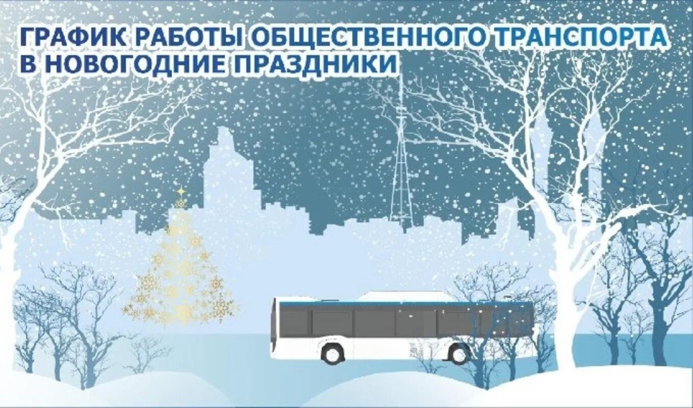 О работе общественного транспорта в новогодние праздники