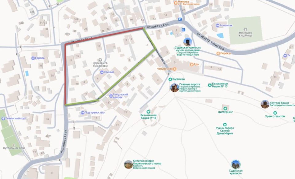 В Судаке частично перекроют улицу Приморская