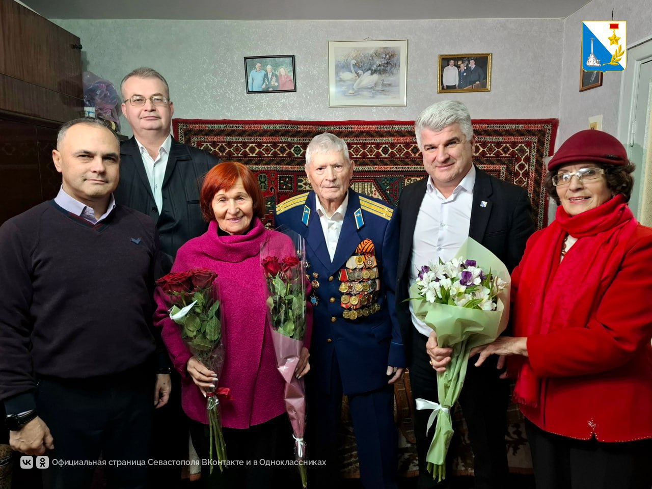 Житель Севастополя Василий Золотарёв, участник Великой Отечественной войны, отмечает 100-летний юбилей