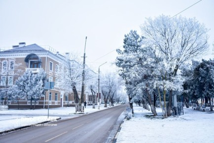 Кадрами зимней Евпатории делится пресс-служба администрации города