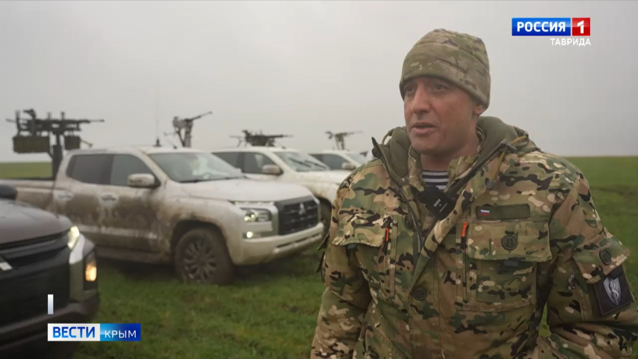 Работа мобильных огневых групп на пикапах в Крыму Работа мобильных огневых групп на пикапах в Крыму