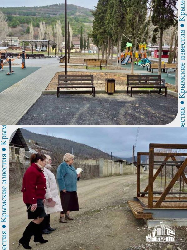 Благоустройство сквера завершают в селе Приветное, что под Алуштой
