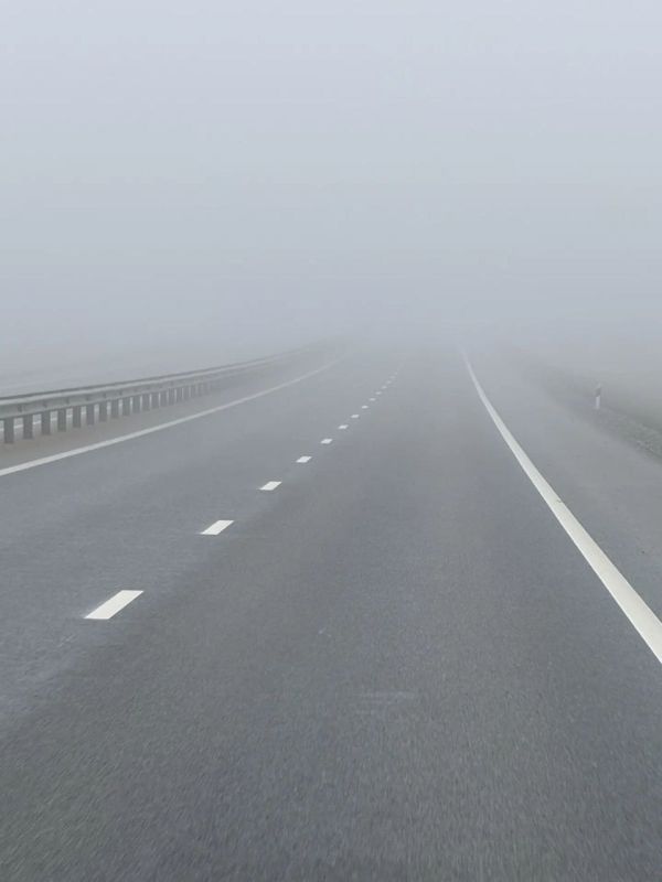 Сегодня туман на дорогах Крыма
