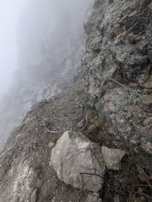 Закрытие участка Виа-ферраты на Ильяс-Кая