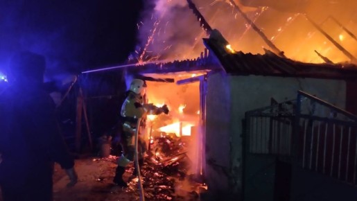 Ликвидация пожара в Бахчисарайском районе