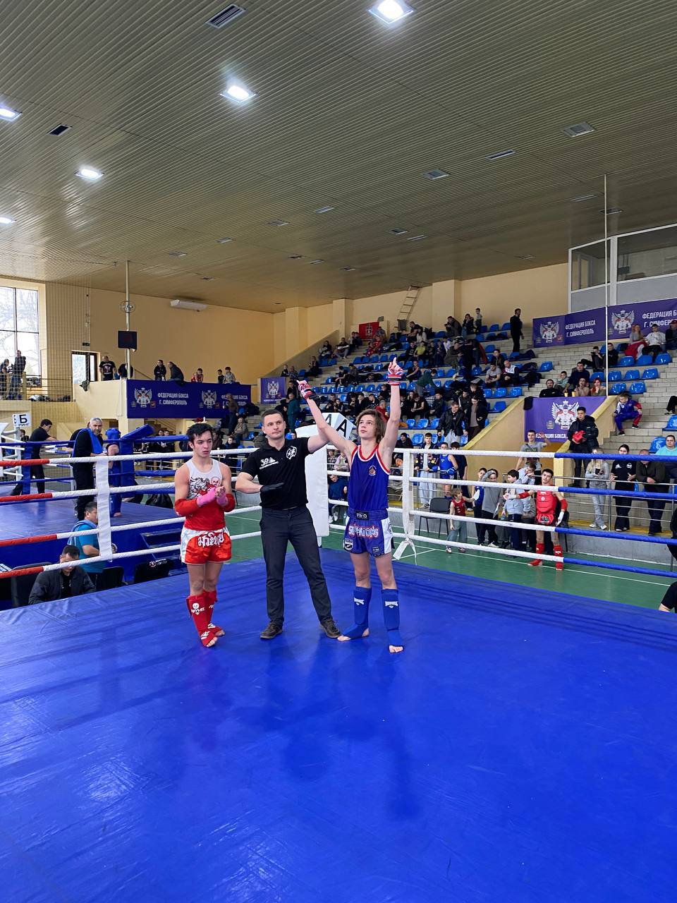 Воспитанники центра развития «ПРОдвижение» достойно представили Евпаторию на Кубке Симферополя по муайтай (тайский бокс), который прошел 21 и 22 февраля Воспитанники центра развития «ПРОдвижение» достойно представили Евпаторию на Кубке Симферополя по муайтай (тайский бокс), который прошел 21 и 22 февраля