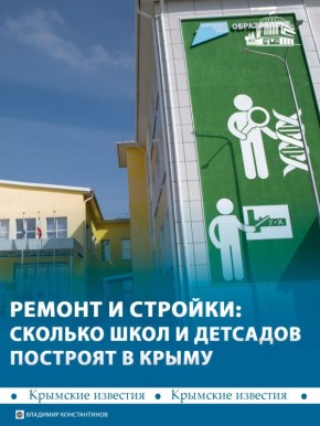 7 детских садов построят в Крыму до конца года