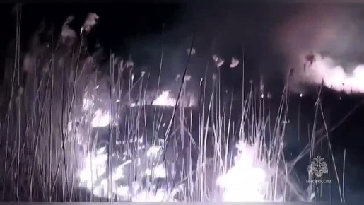 Камыш загорелся в Кировском районе на площади 200 "квадратов"