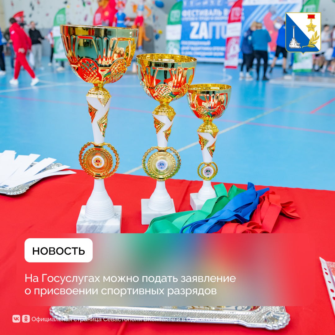 Севастопольские спортсмены оформляют разряды на Госуслугах