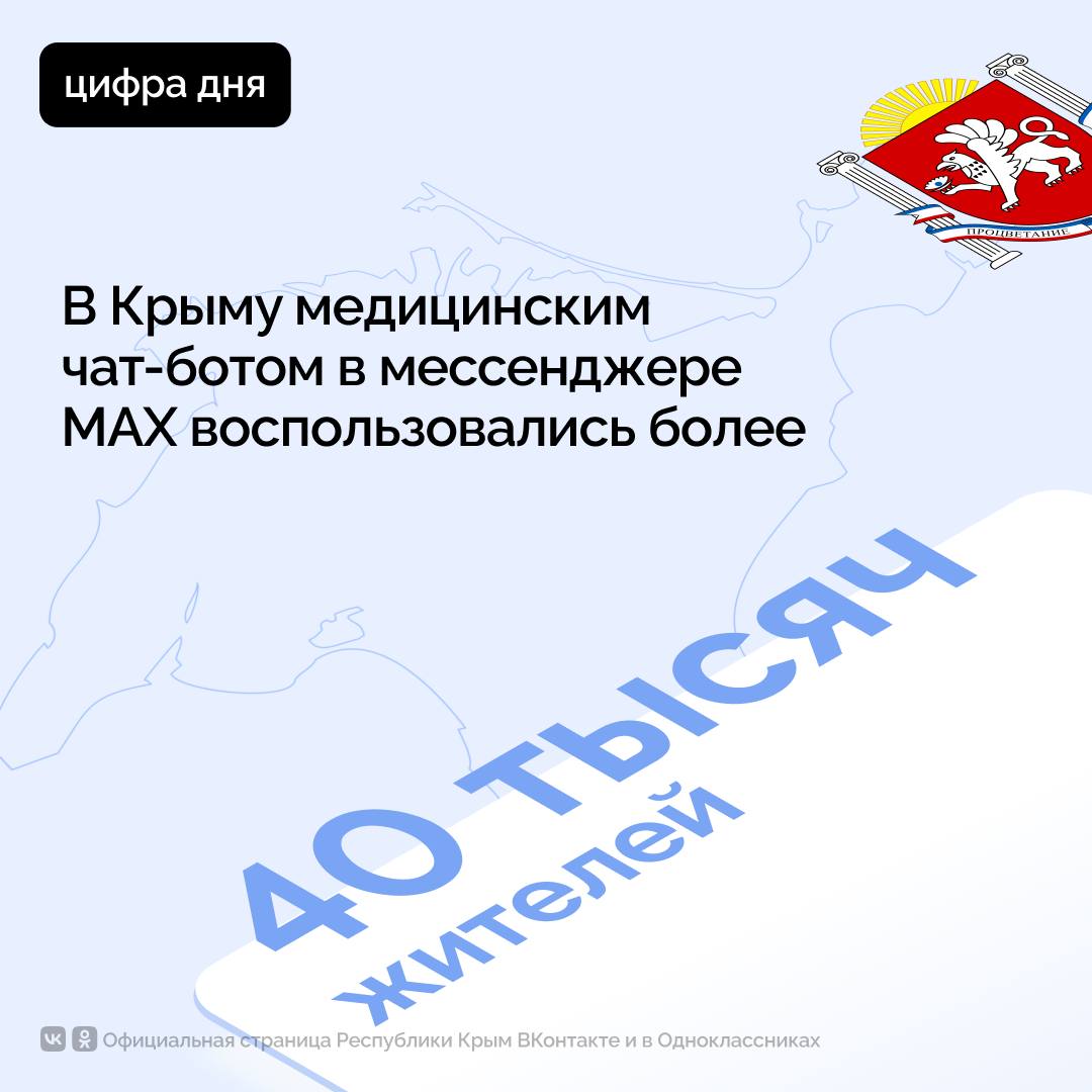 В республике работает чат-бот Минздрава Крыма в национальном мессенджере МАХ