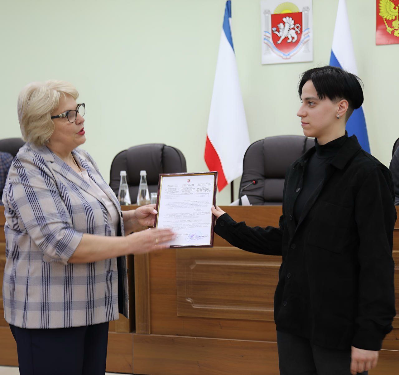 Галина Огнёва: Сегодня в жизни нашей алуштинки Виктории Дёминой произошло важное и радостное событие