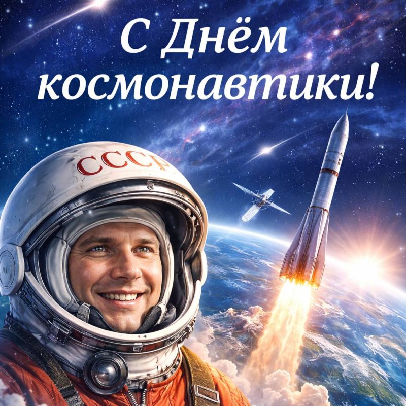 С Днём космонавтики!. 12 апреля — день, когда человечество сделало первый шаг к звёздам