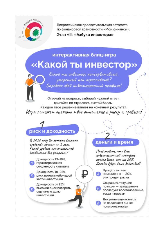 Дорогие друзья!. Осталось 2 дня до завершения VIII этапа Всероссийской просветительской Эстафеты "Мои финансы" - "Азбука инвестора"