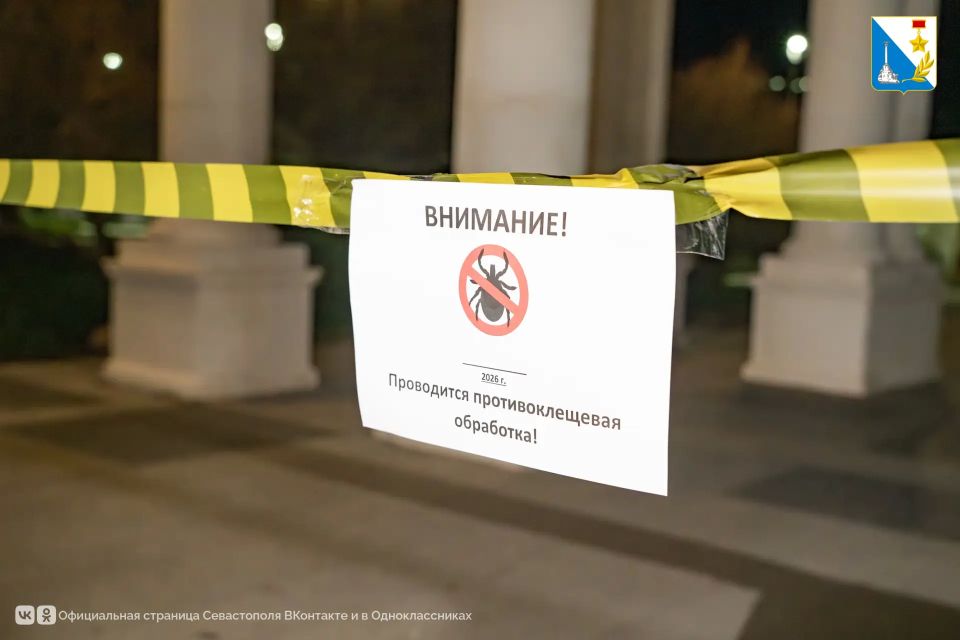 Общественные пространства Севастополя обрабатывают от клещей Общественные пространства Севастополя обрабатывают от клещей