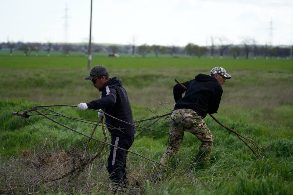 В Керчи продолжается уборка межквартальных пространств В Керчи продолжается уборка межквартальных пространств