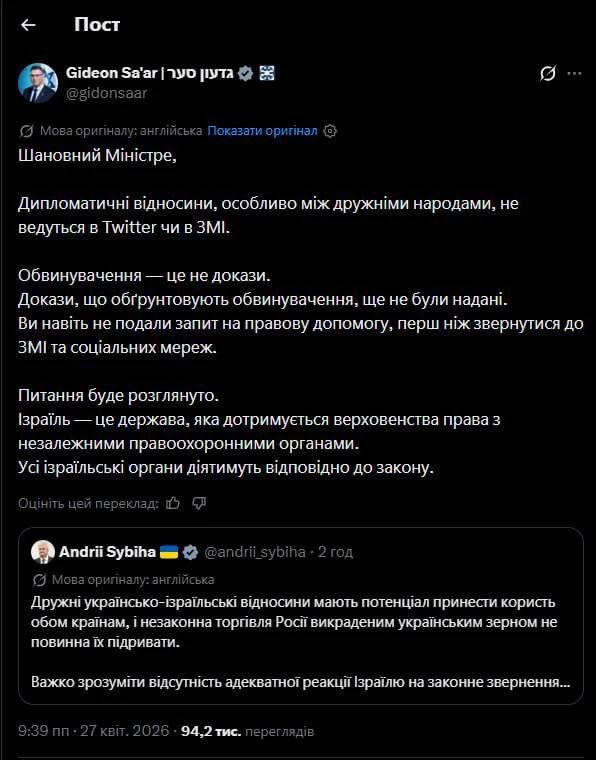 «Встанет вам поперёк горла!» – бандеровцы собирают митинг в Израиле из-за зерна из Крыма