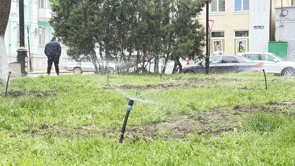 В Керчи продолжается работа по обеспечению бесперебойного полива зелёных насаждений на общественных пространствах В Керчи продолжается работа по обеспечению бесперебойного полива зелёных насаждений на общественных пространствах