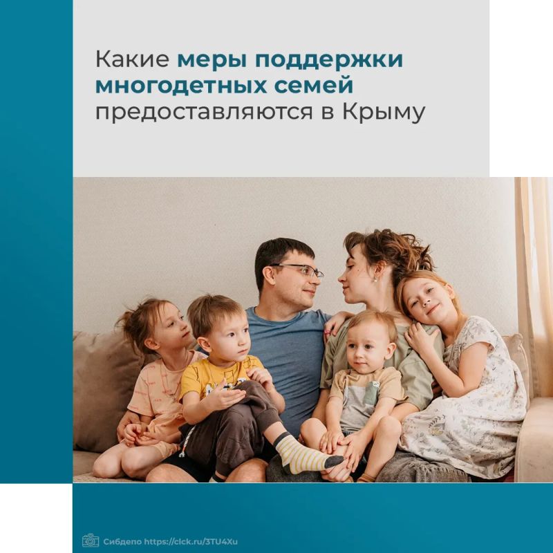 В Крыму реализуется региональный проект "Многодетная семья"