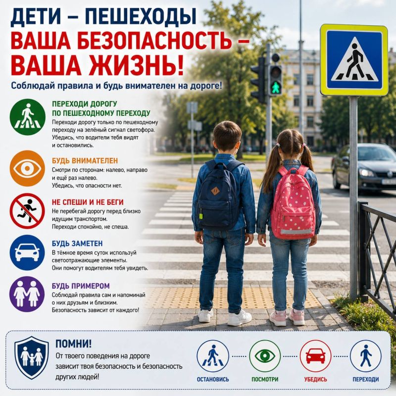Детипешеходы: особая зона внимания на дорогах Крыма