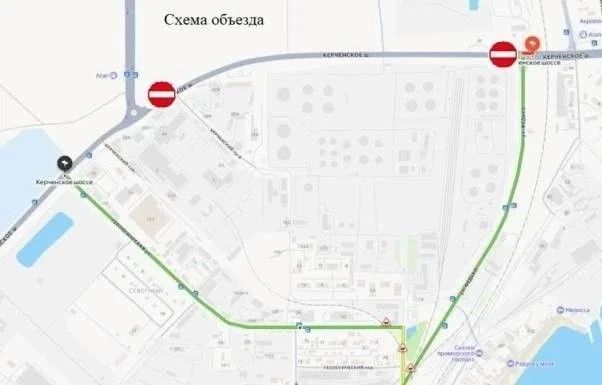 Завтра в Феодосии перекроют участок Керченского шоссе