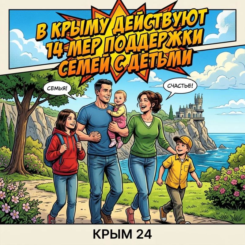 В Крыму действуют 14 мер поддержки семей с детьми