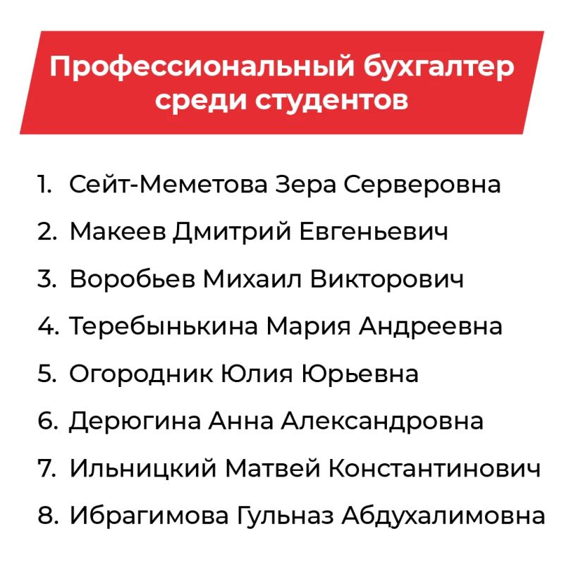 Итоги I тура конкурса «Профессиональный бухгалтер Крыма»! Итоги I тура конкурса «Профессиональный бухгалтер Крыма»!
