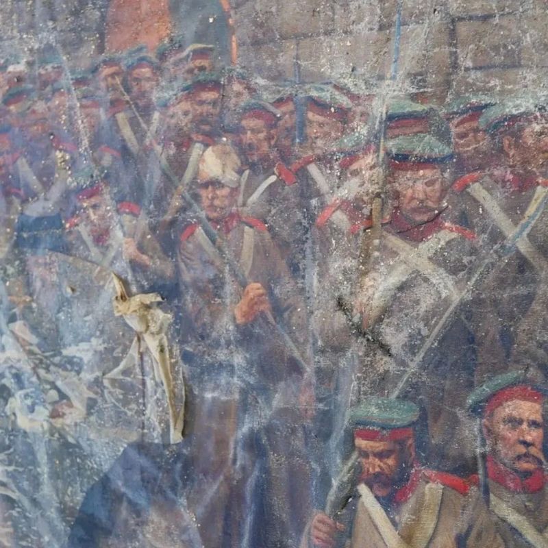 Больше 90% полотна уничтожено при пожаре в Панораме "Оборона Севастополя 1854–1855 годов" Больше 90% полотна уничтожено при пожаре в Панораме "Оборона Севастополя 1854–1855 годов"