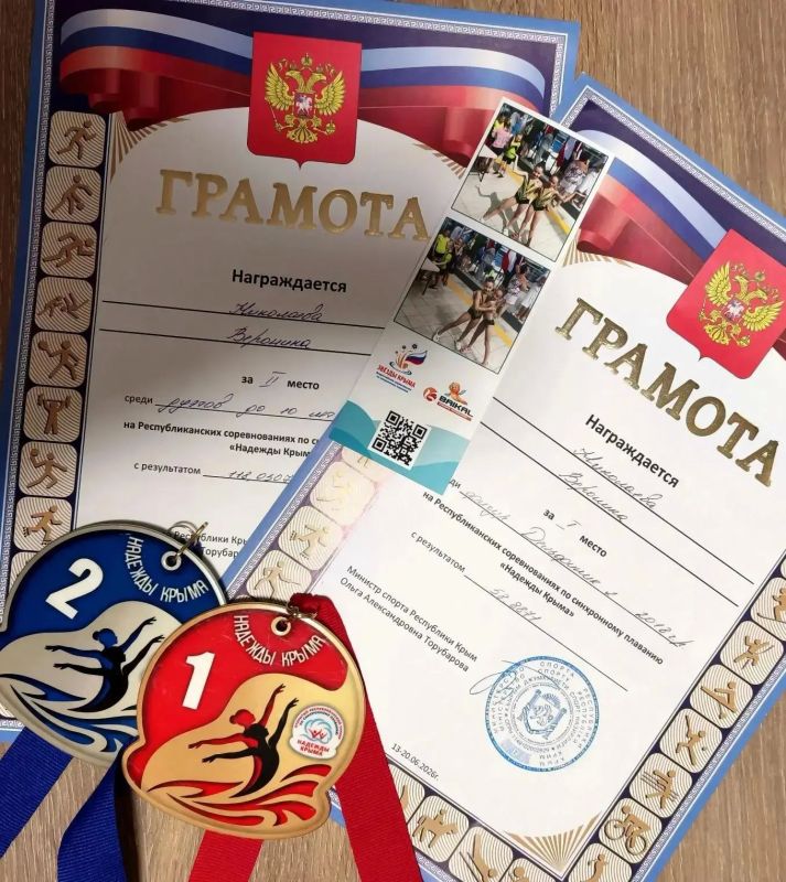 Ученица МБОУ МБОУ СОШ №23 города Симферополя Вероника Николаева приняла участие в Республиканских соревнованиях по синхронному плаванию «Надежды Крыма», которые состоялись 19 июня в городе Алушта Ученица МБОУ МБОУ СОШ №23 города Симферополя Вероника Николаева приняла участие в Республиканских соревнованиях по синхронному плаванию «Надежды Крыма», которые состоялись 19 июня в городе Алушта