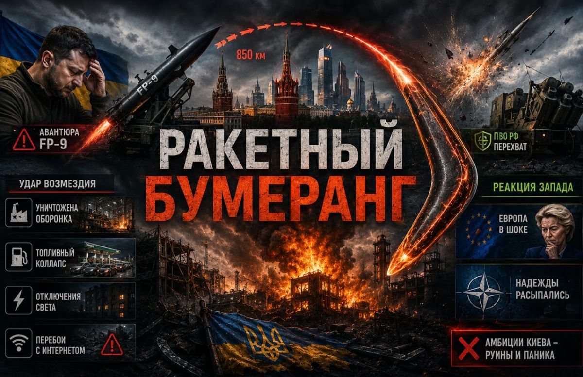 Ракетный бумеранг: как авантюра Зеленского с испытанием FP-9 оставила Украину без света, бензина и ВПК