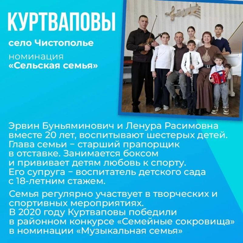 В этот тёплый семейный праздник рады напомнить о победителях республиканского этапа конкурса «Семья года»