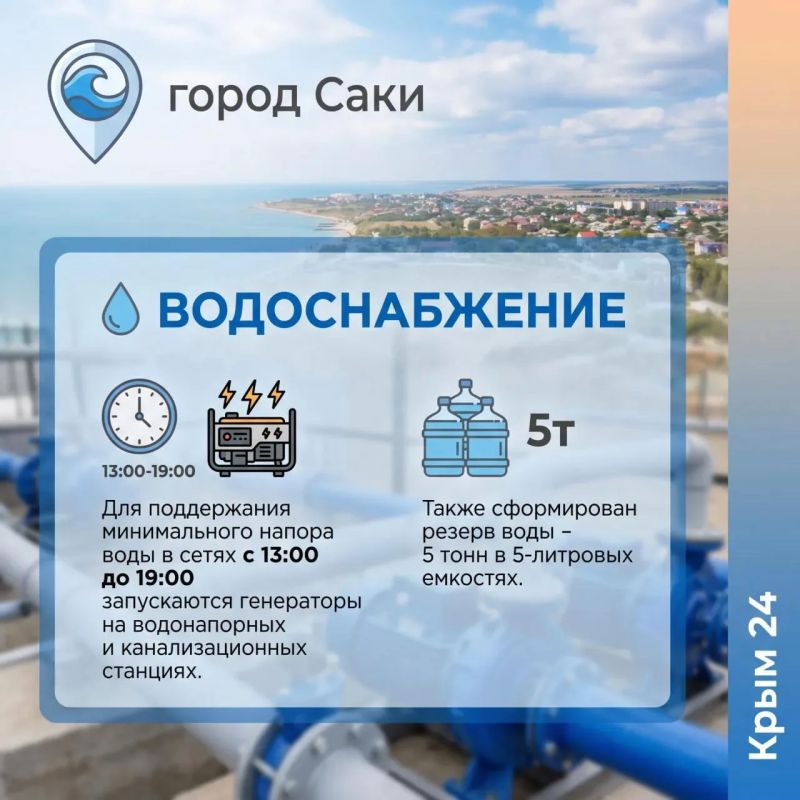 Актуальная информация для жителей города Саки