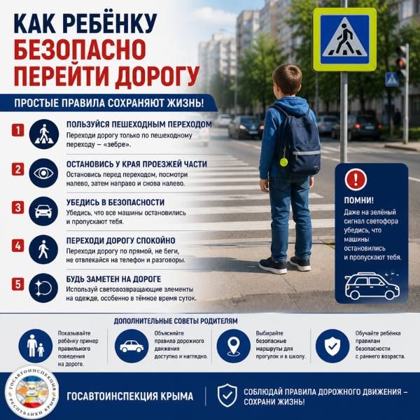 Как ребёнку безопасно перейти дорогу