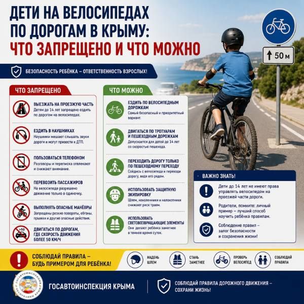 Дети на велосипедах по дорогам: что запрещено и что можно
