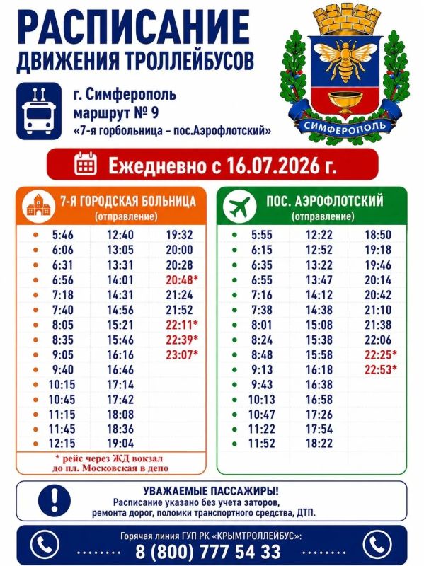 Важная информация для пассажиров