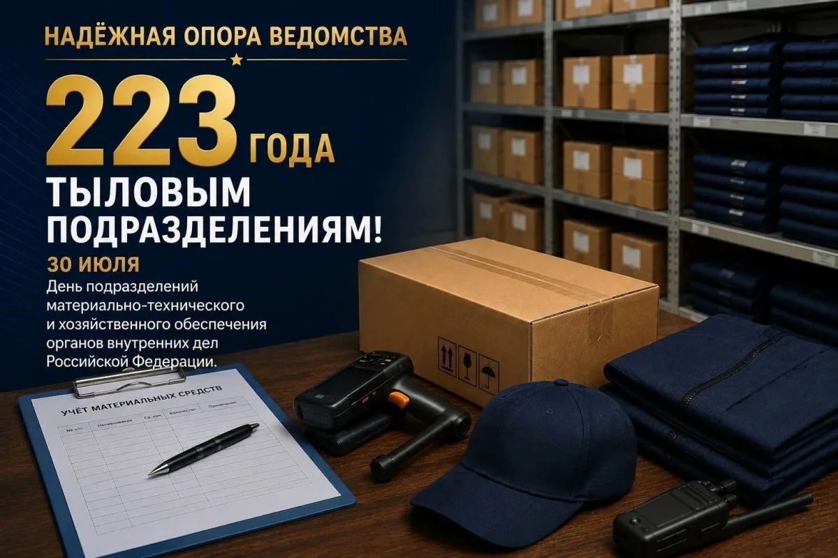 Надёжная опора ведомства: поздравляем с 223летием тыловых подразделений!