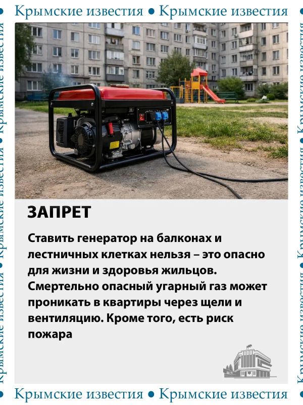 Из за перебоев со светом крымчане, которые живут в многоэтажках, всё чаще используют генераторы Из за перебоев со светом крымчане, которые живут в многоэтажках, всё чаще используют генераторы