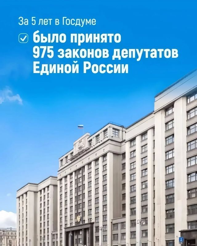 Владимир Немцев: В период работы Государственной Думы VIII созыва фракция «Единой России» продемонстрировала высокую законотворческую активность, инициировав и обеспечив принятие 975 федеральных законов