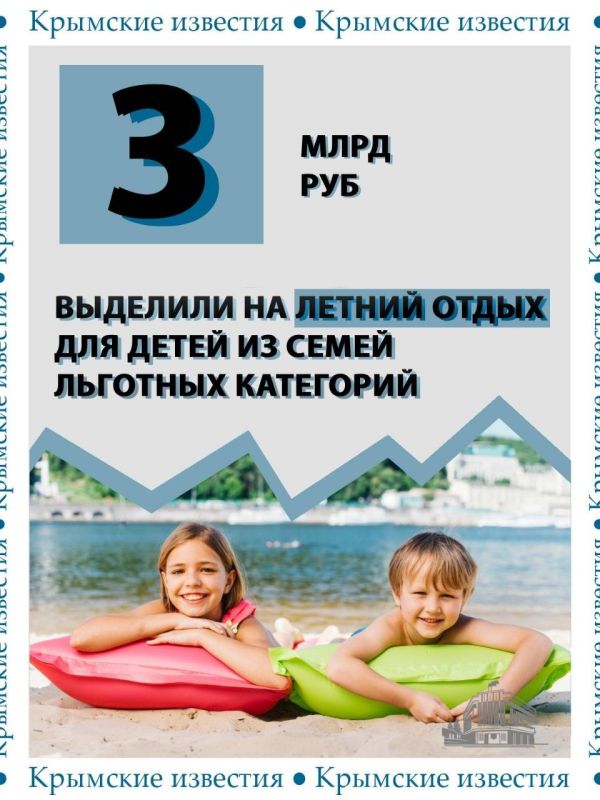 3 млрд рублей дополнительно выделили в России на летний отдых детей-льготников