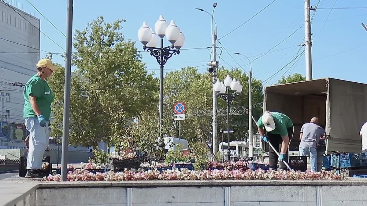 В крымской столице продолжаются мероприятия по сезонному озеленению общественных пространств