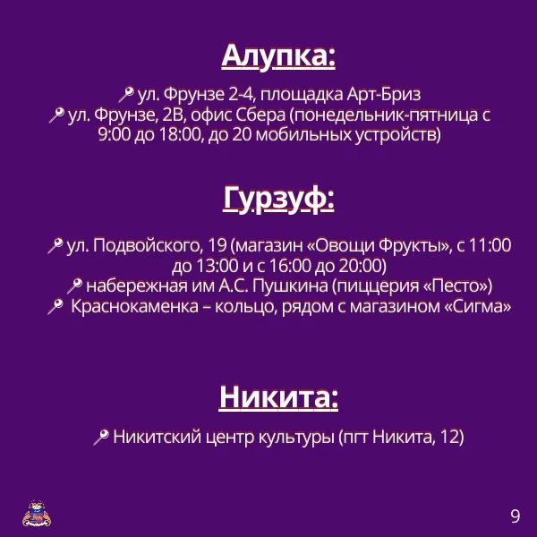 Адреса Центров содействия в Ялтинском регионе Адреса Центров содействия в Ялтинском регионе