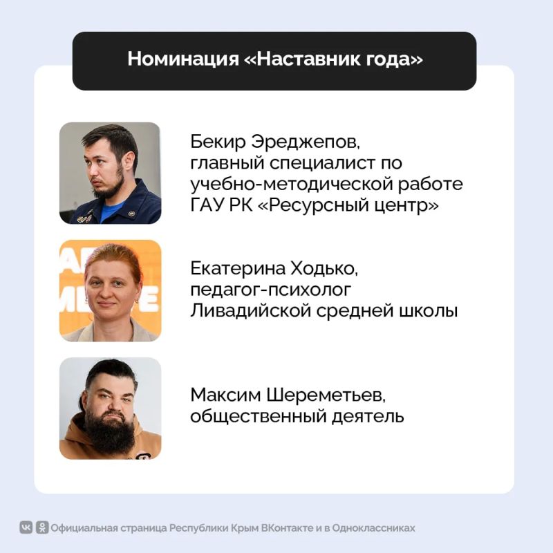 В Крыму определили 18 победителей регионального этапа премии #МЫВМЕСТЕ В Крыму определили 18 победителей регионального этапа премии #МЫВМЕСТЕ