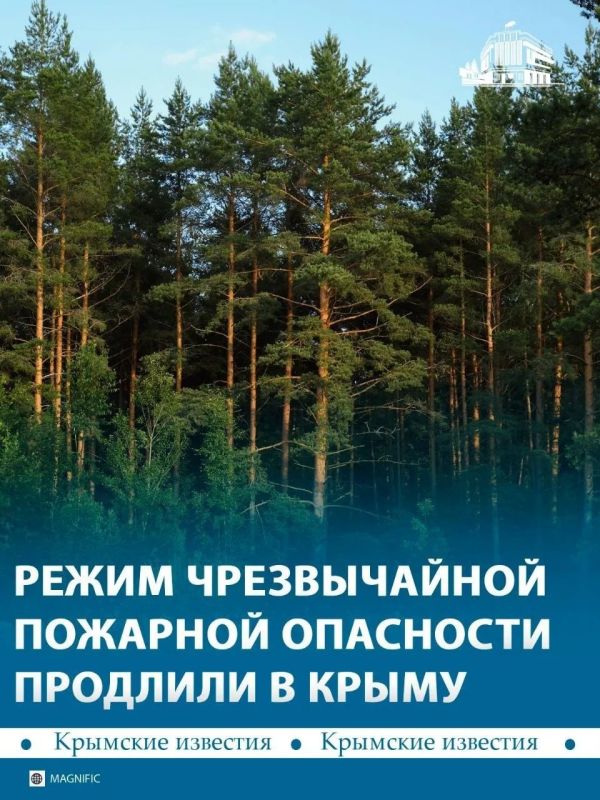 Режим чрезвычайной пожарной опасности в Крыму продлили до 27 августа